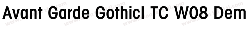 Avant Garde GothicI TC W08 Demi字体转换